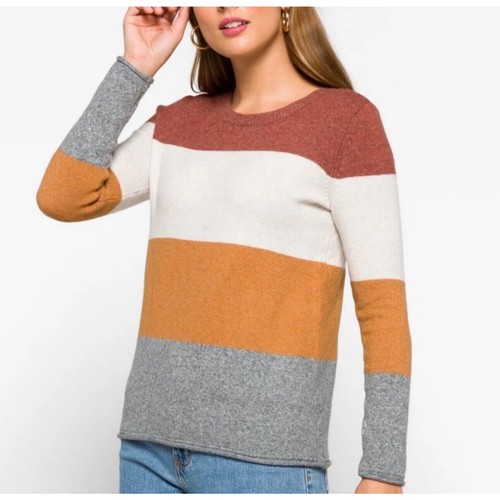PINQUE Women’s Gina Crew Neck Color Block Sweater Stretch Long Sleeve XXL NEW - Picture 5 of 8
