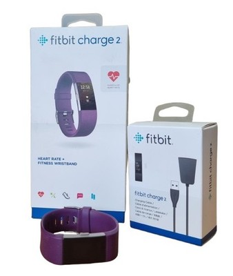 Fitbit Charge2 Smartwatch Fitness Aktivitätstracker + Neu in OVP Ladegerät Größe S *VID*