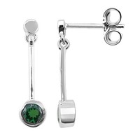 Ohrringe Aus Sterlingsilber Mit Tsavorit