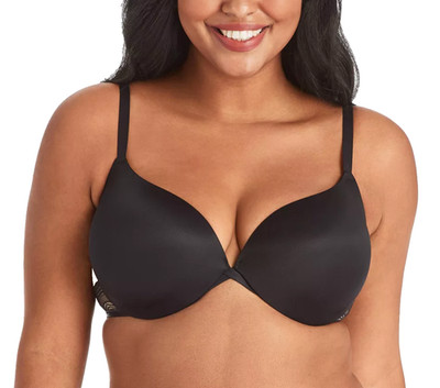 MAIDENFORM Comfort Devotion Love the Lift Satin Push-Up Bra sz 34C DM9900