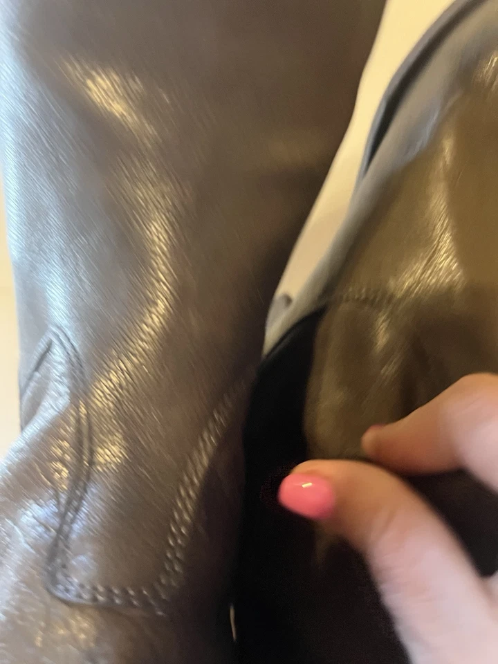 Botas de Montar Frye Melissa Botón Zapatos para Mujer Talla 9.5 Cuero Marrón Cremallera Trasera Foto 4 de 4