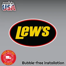Lew's Fishing Decal Sticker For tool box car fridge wall window bumper