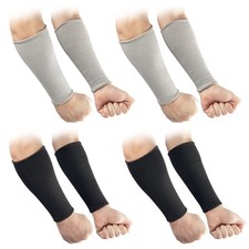 OriStout 4 Pairs Forearm One Size, Grey(2 Pairs) & Black (2 - Short 