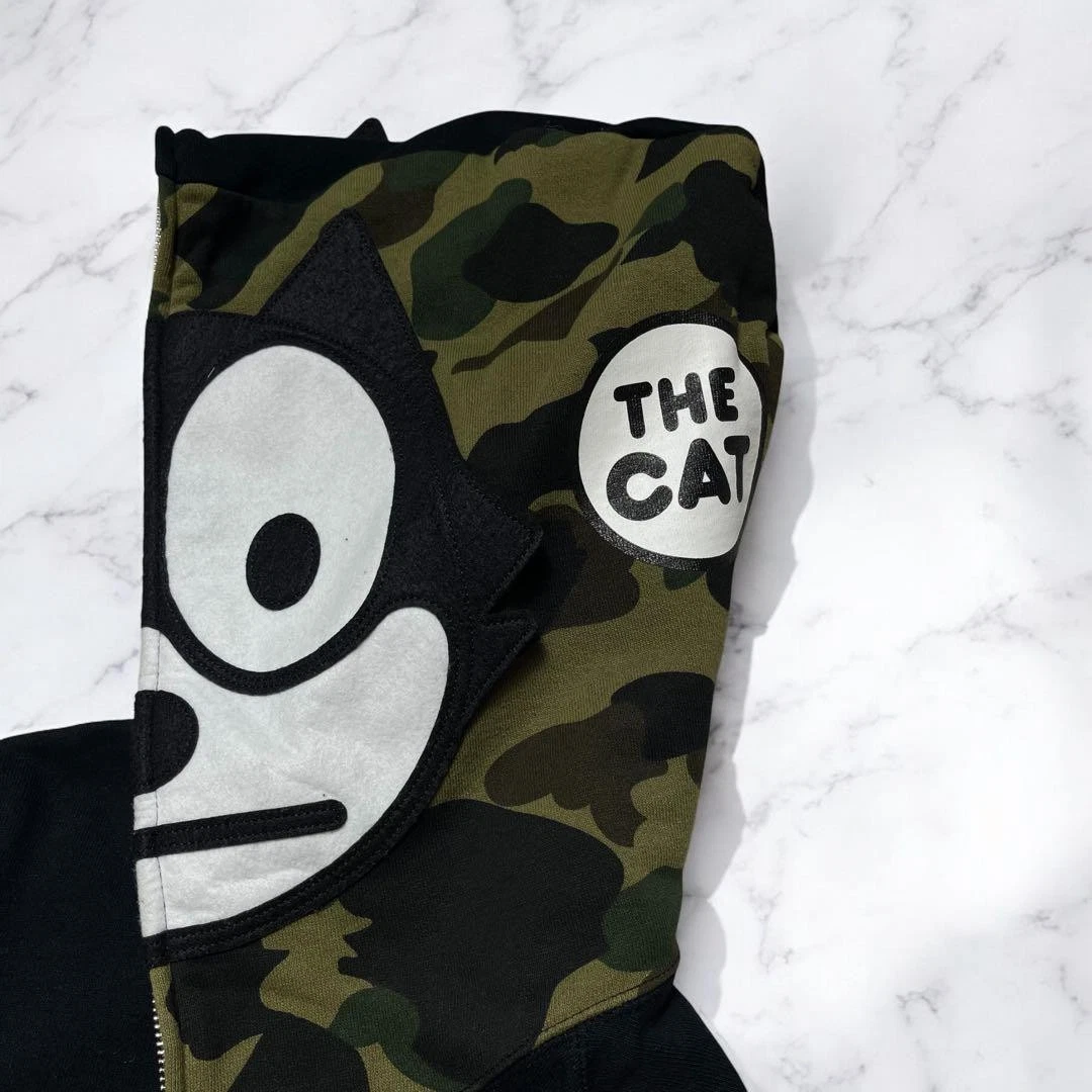 A BATHING APE (BAPE) Felpa con cappuccio collaborazione A BATHING APE FELIX THE CAT