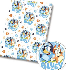 Bluey Bingo children character polyCotton Fabric Half Yard 18  x 55   38893
