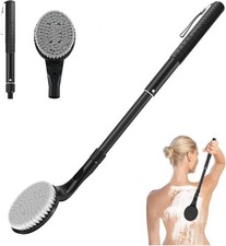 26" Long Handle Back Scrubber Shower Brush Soft Nylon Bristles Body Exfoliator A
