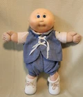 Vtg 1985 Cabbage Patch Kids Preemie Blue Sig P Factory HM#L Orig. Outfit & Shoes