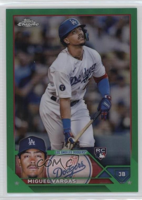 2023 Topps Chrome Green Refractor 74/99 Miguel Vargas #161 Rookie RC 13c1