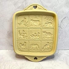 Vintage 1990 Brown Bag Cookie Art Hill Design Shortbread 9 Mold Farm Animals EUC