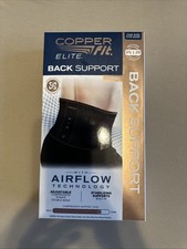 Copper Fit Elite Back Support AirFlow Adjustable Compression Double-Band 30-50"