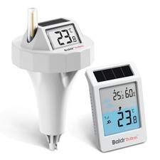 BaldrTherm Solar Pool Thermometer Floating Easy Read 500ft Range IPX8