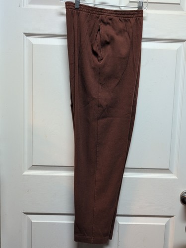 Vtg Aileen Stretchy Pants Women Size L Petite Brown Elastic Waist Not Good - Picture 3 of 4
