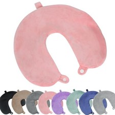 Travel Neck Pillow Cover, Neck Pillow Case, Pure, Soft and Smooh, Airplane Pink