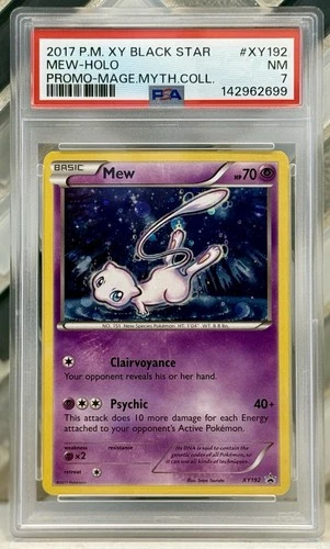 Mew - XY192 - PSA 7 NM 2017 XY Black Star Promo Magearna Mythical Coll. New Cert