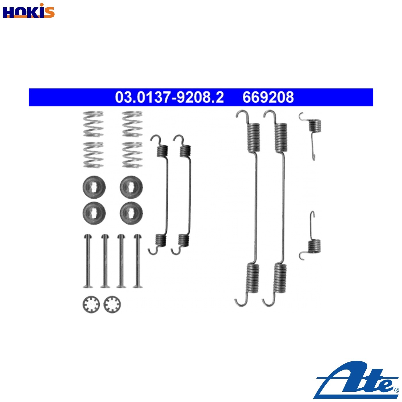ACCESSORY KIT BRAKE SHOES 03.0137-9208.2 FOR PEUGEOT EXPERT/Platform/Chassis