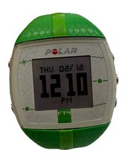 Orologio digitale unisex Polar FT4 quadrante bianco quadrato cinturino silicone verde Kelly WR30
