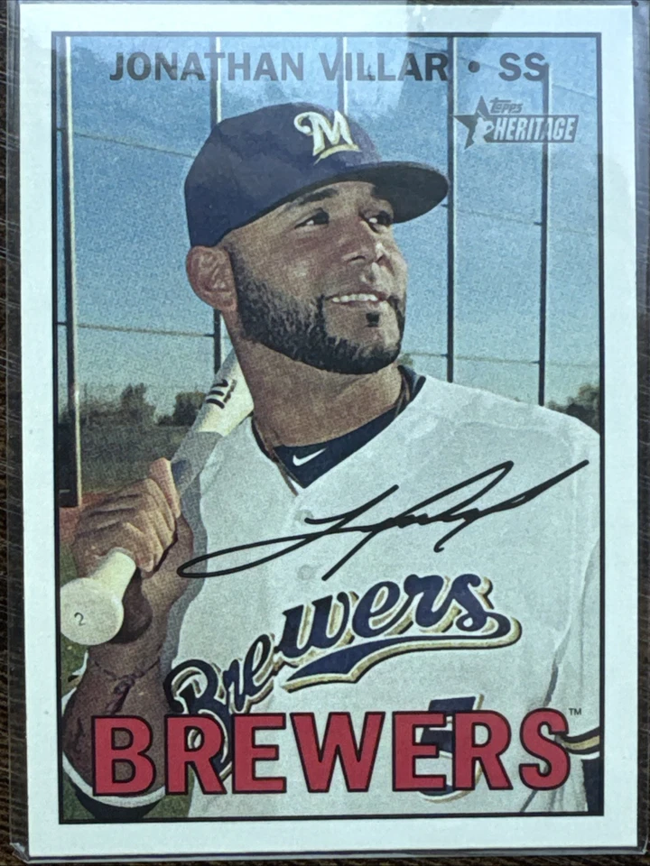 Topps Heritage 2016 (números altos) - conjunto del equipo Milwaukee Brewers Foto 2 de 2