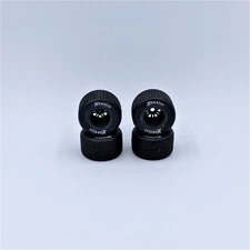 1RC Racing 5539 Pre-Mounted 1/18 Late Model Hoosier Tires (Black) (4) (F/R)