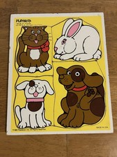 Playskool Vinatge 4 Piece My Pets Puzzle No. 186-01