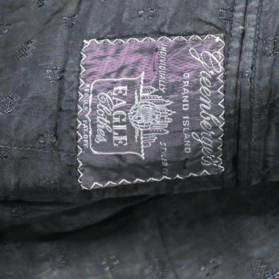 Vtg 1960s 38R 28x30 Black Gold Geometric Dot Mens Jacket Pants Suit - Image 4 of 4