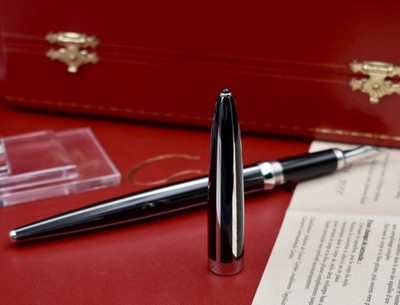 CARTIER Calligraphy Black Lacquer & Platinum Finish Limited