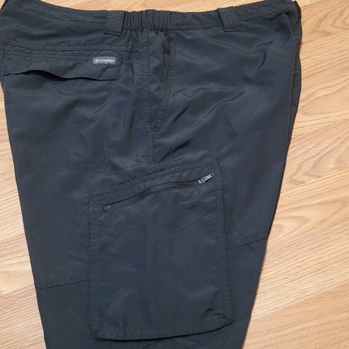 Men's Columbia Black Nylon Shorts Side cargo size 38 *Read - Picture 7 of 10