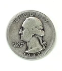 1945 Washington Quarter - Free Shipping