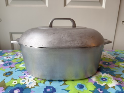 Vintage GHC Magnalite 8 Qt Oval Roaster Circa 1970s Made in USA Dutch Oven