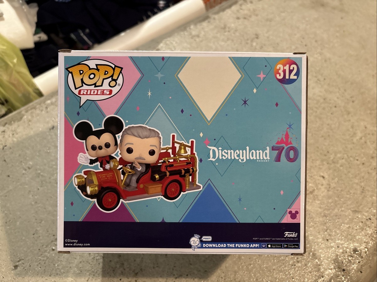 Mickey Mouse & Walt On Fire Engine~Funko Pop Rides #312 nib