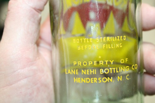 HENDERSON NC ROYAL CROWN SODA BOTTLE 12 OZ ACL PYRAMIDS RC - Picture 3 of 7