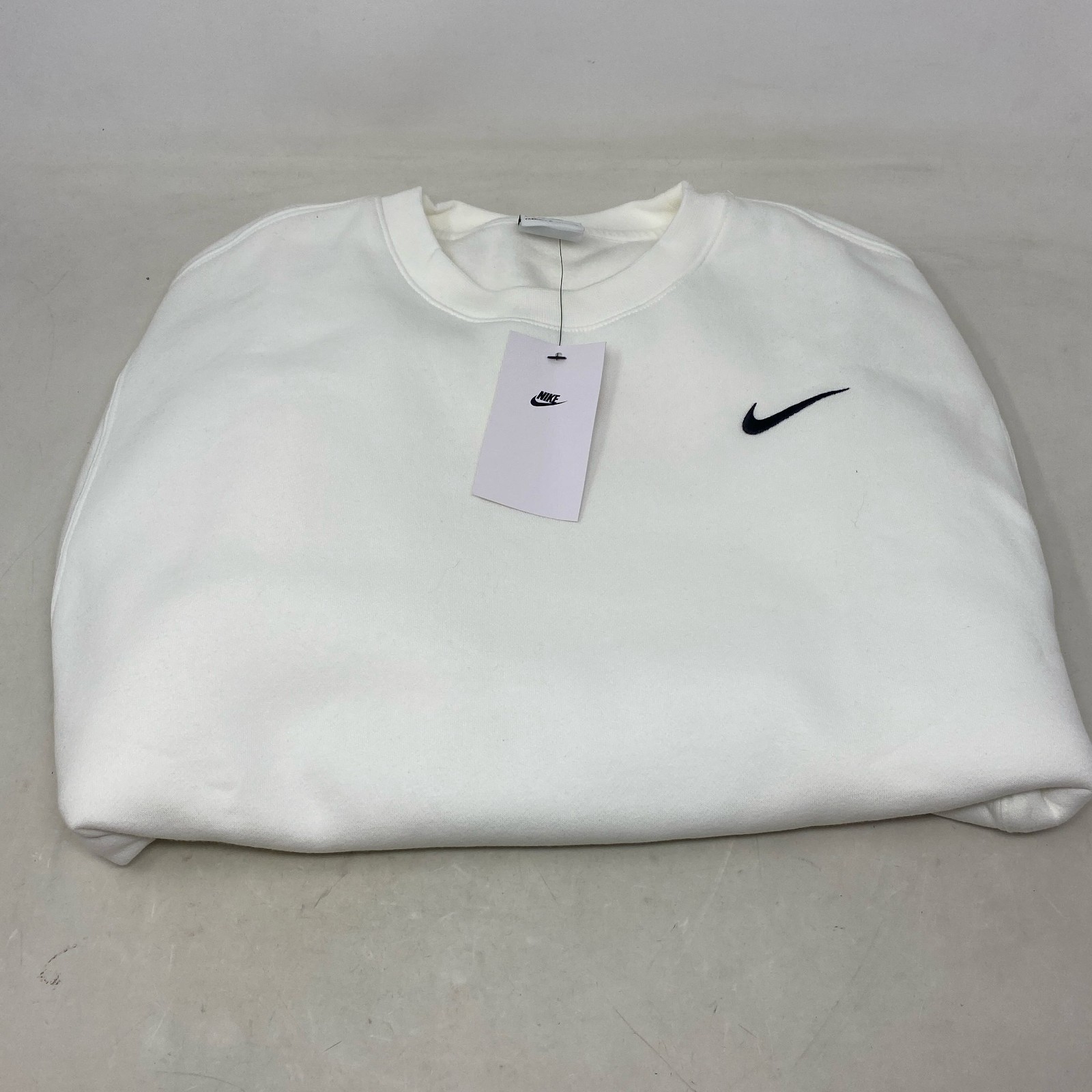 Nike Club Fleece Crew White Men’s L CJ1614-100 Sweatshirt