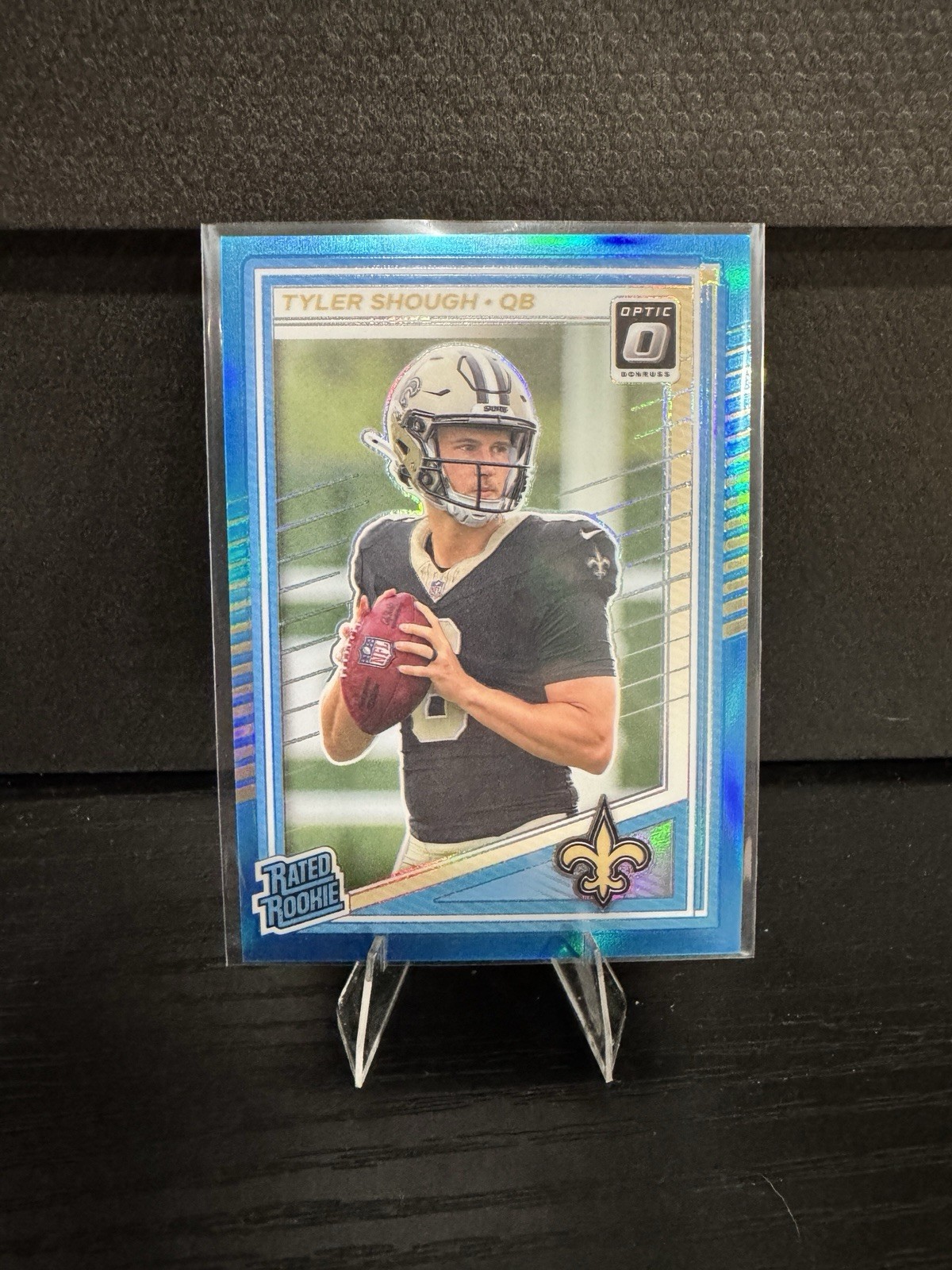 2025 Panini Donruss Optic - Rated Rookie Tyler Shough #223 Aqua Prizm /349 (RC)