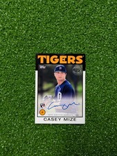Casey Mize RC Auto 2021 Topps Series 1 1986 Card #86A-CM Detroit Tigers MLB