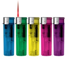 FZ-114) 50x Sturmfeuerzeug Turbo Feuerzeug Windfest Nachfüllbar ROTE Flamme Jet