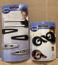 Goody Hair Snap Clip Contour Barrettes Mixed Color/Sizes-2 Diff Cards 2001/02 D2