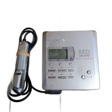 SONY MZ-R55 MiniDisc Recorder Portable Player Silver Tested Working From Japan