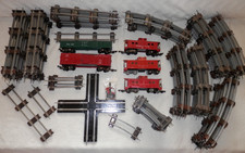 Mixed American Flyer Model Train Car and Track Lot - Gilbert S Gauge