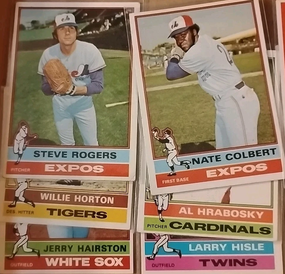 1976 年 Topps 棒球套装 15 张卡 - 状况极佳 - 无配音 - 每张卡 0.30 张 — 第 2/4 张图片