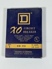 NEW Square D XO XO115 1 pole 15 Amps Circuit Breaker NOS