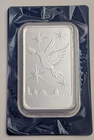 HOLY LAND MINT DOVE OF PEACE 100 GRAM .999 FINE SILVER BAR IN ASSAY SKU IL000878