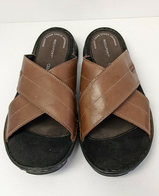Rockport Darwyn Slides Men\'s 14M Rockport Darwyn Slide Sandals, Brown, Men main image 3