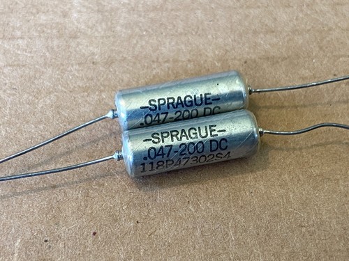2 NOS Vintage .047 uf 200v Sprague 118P Vitamin Q Capacitors (Qty) - Picture 2 of 8