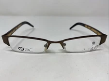 A-List A-LIST 10 SATIN BROWN 51-18-140 Metal Half Rim Eyeglasses Frame GY41