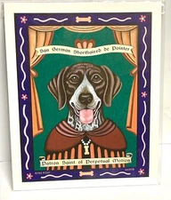 Shorthair Pointer Dog Retro Pets 8x10  Print Krista Brooks Works of Arf SEALED