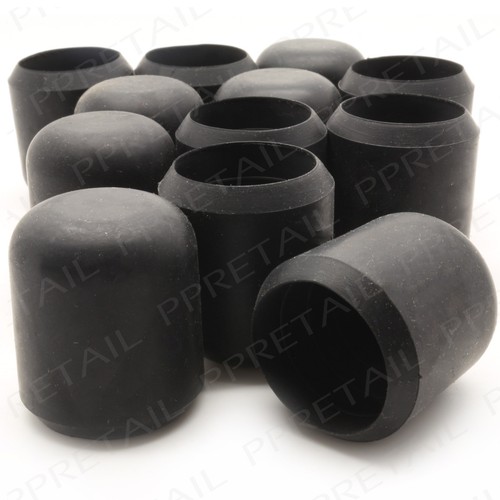 BLACK RUBBER FERRULES SMALL-LARGE Chair/Table Furniture Leg Feet Cap Grip Ends - Picture 4 of 4
