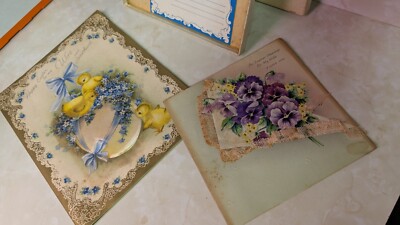 1940s Happy Easter ''WIFE'' Gibson -Greeting Card Vintage DUCKS - Hall Brothers