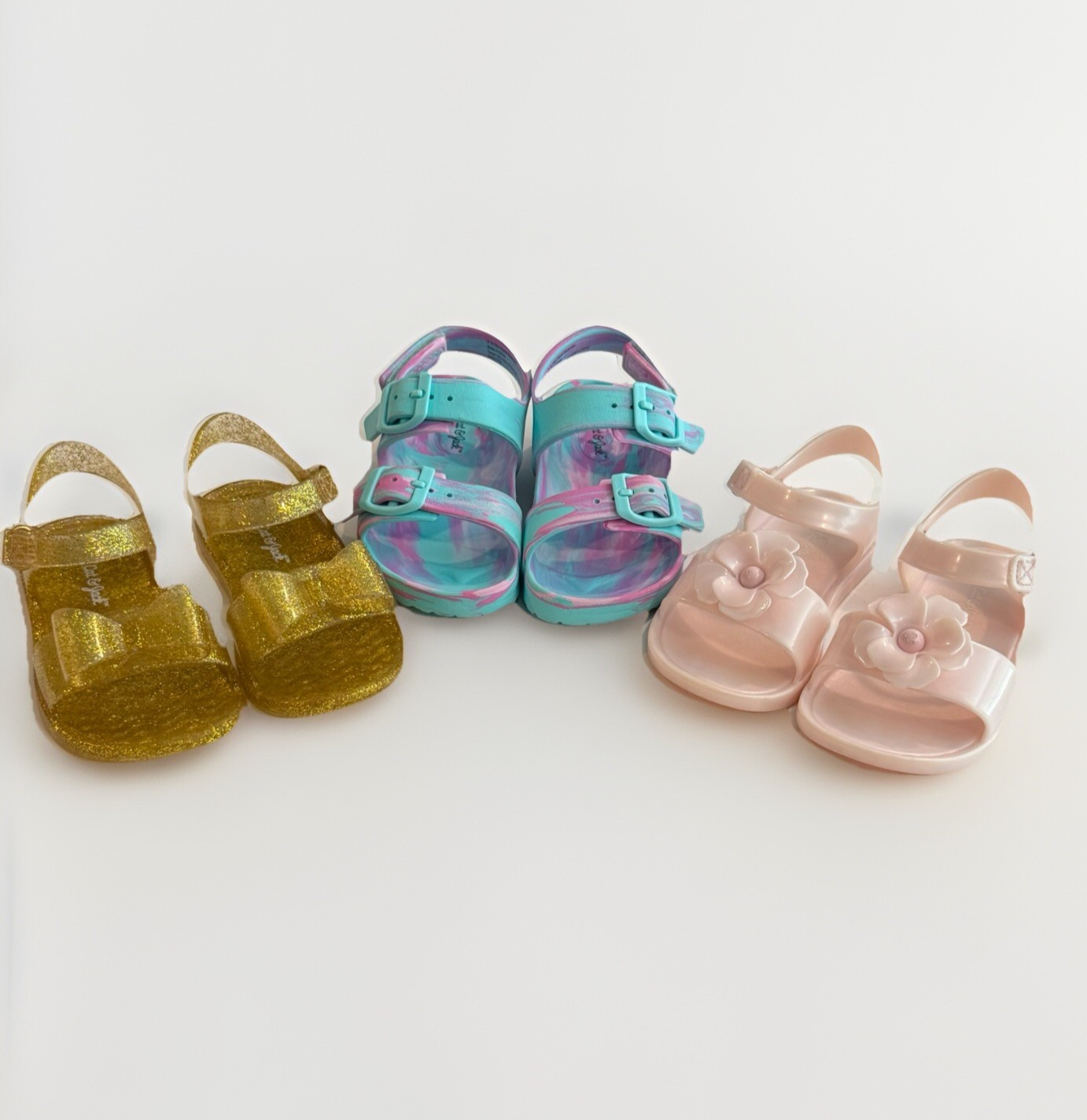 Scarpe sandali estivi Cat & Jack oro rosa blu e rosa lotto di 3 bambina 8