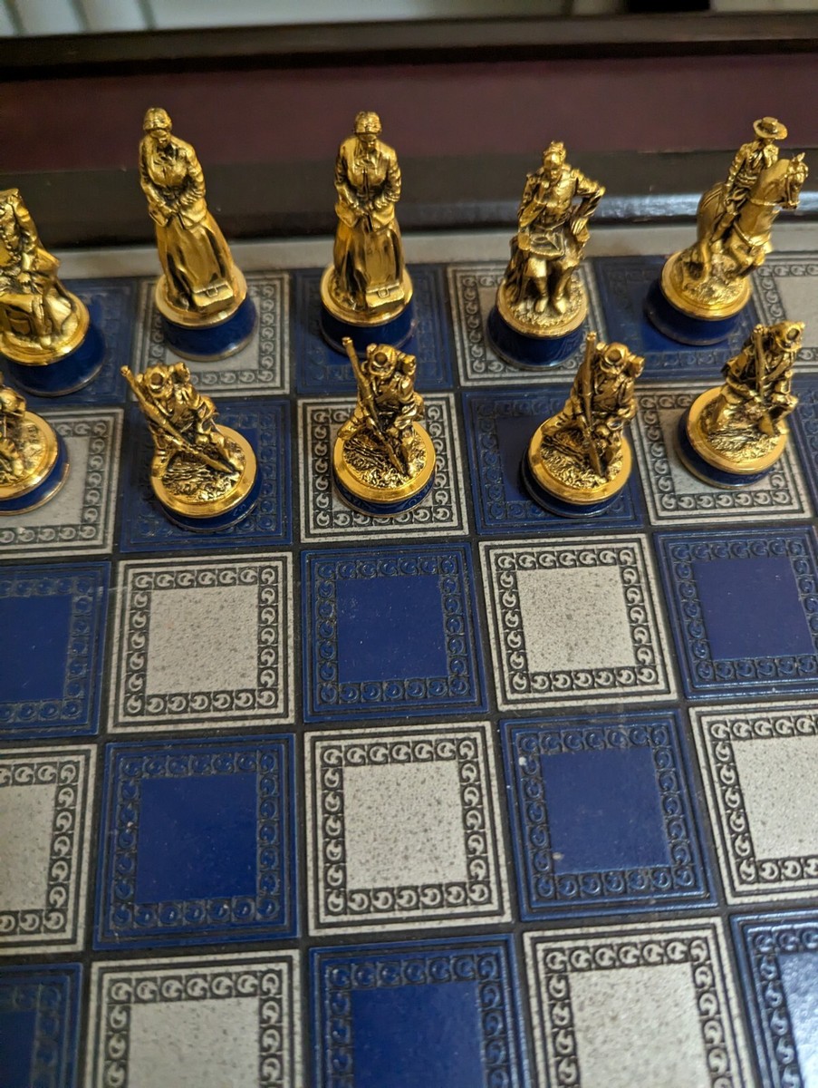 1983 Franklin Mint (Gold & Silver Pieces) Civil War Chess 1983 Franklin Mint (Gold & Silver Pieces) Civil War Chess