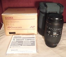 SIGMA 70-300mm f/4-5.6 APO Macro Super AF Zoom Lens For Nikon AFD  58mm Filter