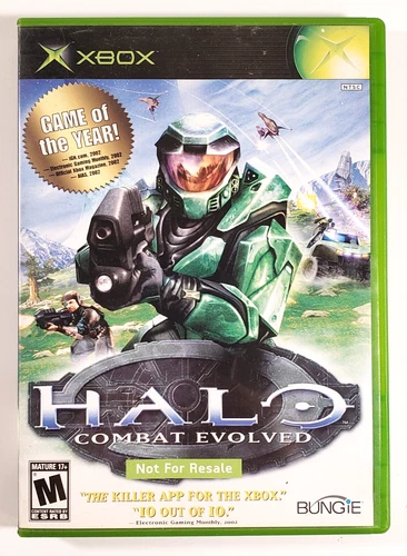 Halo: Combat Evolved (Microsoft Xbox, 2001) Black Label CIB Complete with Manual